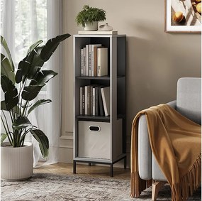 Regał na książki szary 36x36x120 eliza