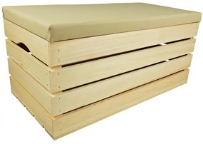 Pufa kufer skrzynia drewniana sosnowa siedzisko 80cm naturalna