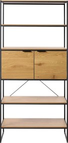 Regał w dekorze dębu w naturalnym kolorze 90x190x40 cm Cesura – Unique Furniture
