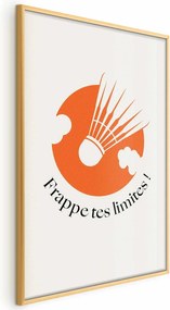 Plakat Lotka na tle pomarańczu 40x60 cm z ramą złotą bez marginesu ARTGEIST B