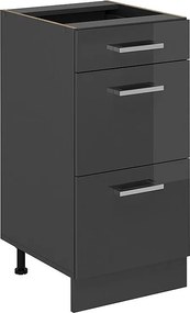 Szafka dolna do kuchni antracyt wysoki połysk 40x46x81.6 r-line
