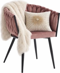 Ciemnoróżowe stylowe krzesło do salonu E6-Z31