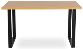 Stół Prostokątny GLOS 135 cm Dąb Złoty/Czarny do Jadalni Nowoczesny Loft