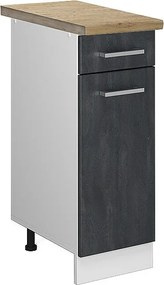 Szafka dolna do kuchni czarny beton 30x60x81.6 r-line