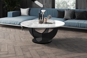 Okrągły stolik kawowy Capri 100 Hubertus marmur połysk