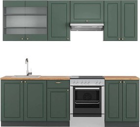 Aneks kuchenny zielono-złoty country house/antracytowy 240x60x81.6 fame-line