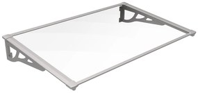 Daszek nad drzwi aluminiowy 150 x 90 cm pochyły srebrny KEPLER