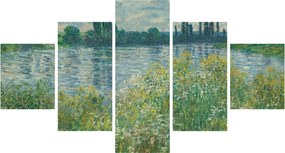 Obraz - Claude Monet, Banks of the Seine, reprodukcje (125x70 cm)