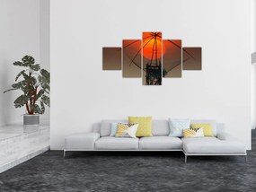 Obraz - Wschód słońca, jezioro Pakpra (125x70 cm)