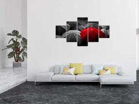 Obraz otwartych parasoli (125x70 cm)