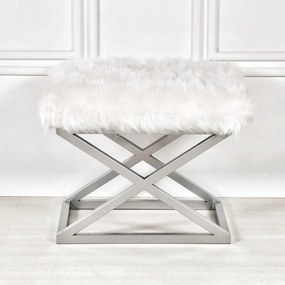 Stołek Capraz Plush White