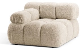 Beżowy moduł sofy z materiału bouclé (lewostronny) Bellis – Micadoni Home