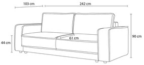 Beżowa sofa rozkładana Emile – Bobochic Paris