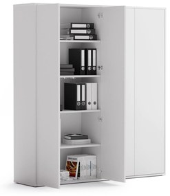 Szafa biurowa wysoka BLOCK Biała