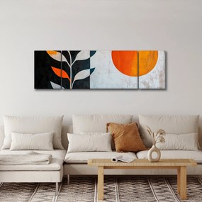 Obraz - Abstrakcja rośliny i słońca (170x50 cm)