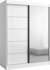 Szafa przeuwna z lutrem Como 2D1L 150 Biała (lacobel)