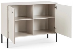Komoda do Salonu SOFT 104 cm Kaszmir Ryflowana Dwudrzwiowa Nowoczesna