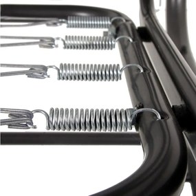 Huśtawka ogrodowa metalowa, 4-osobowa, rozkładana