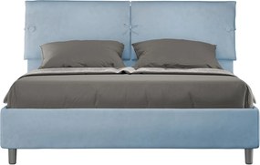 Łóżko bez stelaża tapicerowane 160x200 microfibra Błękitny Sleeper