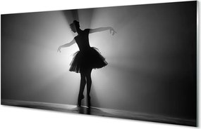 Panel szklany do Kuchni Portret Baletnicy na Szarym Tle