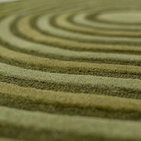 Zielony wełniany dywan tkany ręcznie 200x290 cm Conway Retro – Flair Rugs