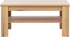 Ława z Półką do Salonu Drewniana DYNAMO 102 cm Dąb evoke Loft