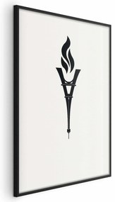 Plakat Znicz olimpijski 21x30 cm z ramą czarną bez marginesu ARTGEIST B