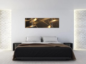 Obraz - Brązowe wstążki (170x50 cm)