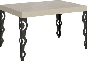Stół rozkładany 120/204x80 cm Karamay kaszmir nogi antracytowe
