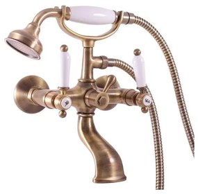 RAV Slezák MK559.5/2SM - Zestaw wannowy z baterią MORAVA RETRO postarzany mosiądz