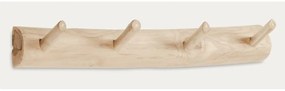 Wieszak ścienny z litego drewna tekowego w naturalnym kolorze 63 cm Gaillech – Kave Home