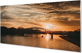 Panel Szklany Krakowski Most o Zmierzchu
