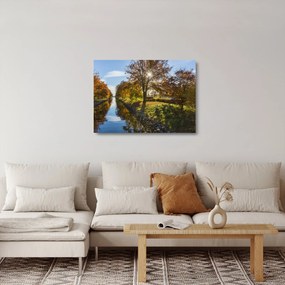 Obraz na szkle - kanał wodny (70x50 cm)