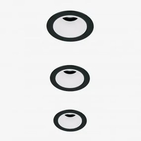 Pack 3 Wbudowanych Downlightów Led Z Okrągłymi Ramkami Ø5 Cm Do Użytku Zewnętrznego, Wykonanych Z Aluminium Luisiana - Sklum