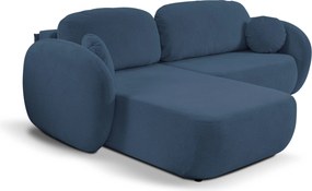 Masseno Narożnik AMICO z funkcją spania i pojemnikiem na pościel Narozniki L, Rozkładana sofa - Granatowy, ARAGON 79