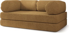 Masseno Sofa piankowa EIREN z funkcją spania, Kanapa z pianki do salonu, Bezmontażowa, Tkanina bucle – Miodowy QUELLE 17