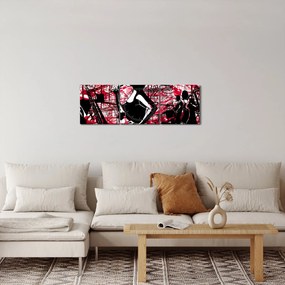 Obraz - Jazz (z zegarem) (90x30 cm)
