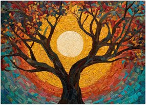 Obraz - Słońce w koronie drzewa życia (70x50 cm)