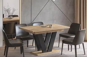 Stół z nogami w kształcie litery V Lara rozkładany od 130 do 210 cm