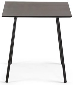 Czarny stół Kave Home Ulrich, 75x75 cm