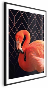 Plakat Flaming solo 21x30 cm z ramą czarną z marginesem ARTGEIST B