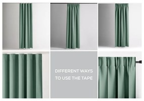 Jasnozielona zaciemniająca zasłona termiczna 140x245 cm Pleat – Restilo
