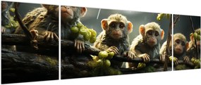 Obraz - Małpy (170x50 cm)