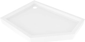 Mexen Flow+ brodzik pięciokątny prawy 100 x 80 cm, biały połysk - 46P108010RH