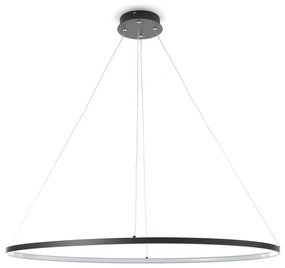 Czarna lampa wisząca Tomasucci Oval Ring, wys. 92 cm
