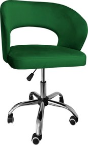Fotel obrotowy AURA tkanina Welur krzesło biurowe : Kolor Stelaża - Chrom, Kolor tkaniny - VELVET - MG25, Typ siedziska - Siedzisko obrotowe 360°, Typ tkaniny - Velvet
