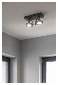 Szara lampa sufitowa z metalowym kloszem 12x36,5 cm Wally – GTV