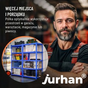 Regał o dużej nośności HEAVY, maks. 875kg, 90x40x180cm, niebieska Monzana