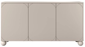 Komoda Sonatia II 150 cm trzydrzwiowa na nogach kulach - kaszmir