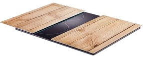 Szklane płyty ochronne WOOD na kuchenkę – 2 sztuki, ZELLER